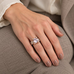 18K Rose Gold Plated Statement Ring — Rosavelle - Sable & Red
