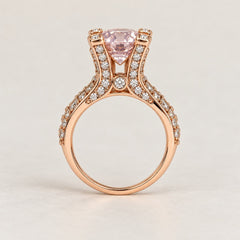 18K Rose Gold Plated Statement Ring — Rosavelle - Sable & Red