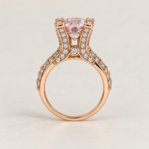 18K Rose Gold Plated Statement Ring — Rosavelle - Sable & Red