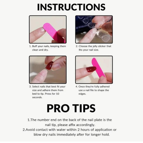 24pcs Glossy Jelly Pink Gradient Press-On Glue-On Short Oval Fake Nails - Sable & Red