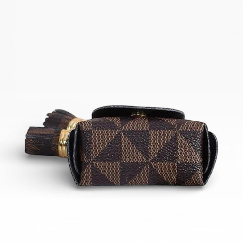 DESIGNER Brown and Gold Monogram Bag Charm