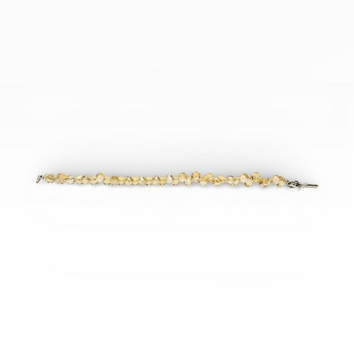 Beaded Cell Phone Charm Lanyard Wrist Strap Bracelet Gold