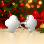 Tuckernuck Silver Clover Stud Earrings