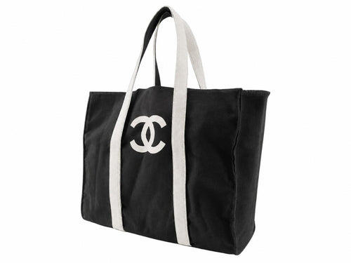 CHANEL VIP Coco Mark 31 Rue Cambon Cream & Black Canvas Tote Bag - Reversible - Sable & Red