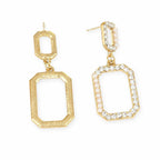 Tuckernuck Square Pearl and Crystal Drop Earrings
