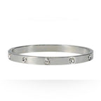 18k White Gold Love Bangle Bracelet with Diamonds