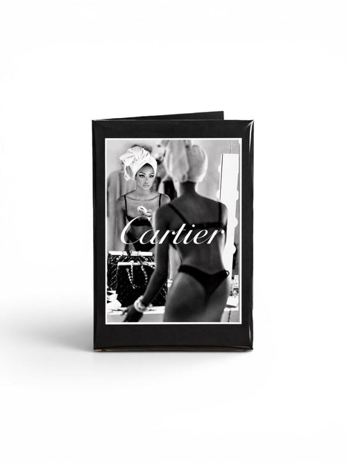 Cartier Graphic Print Black Greeting Card Set w/ Envelope | Blank Inside