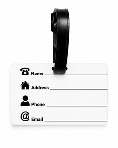 Black Chanel Luggage Tag with Identification Card - Sable & Red