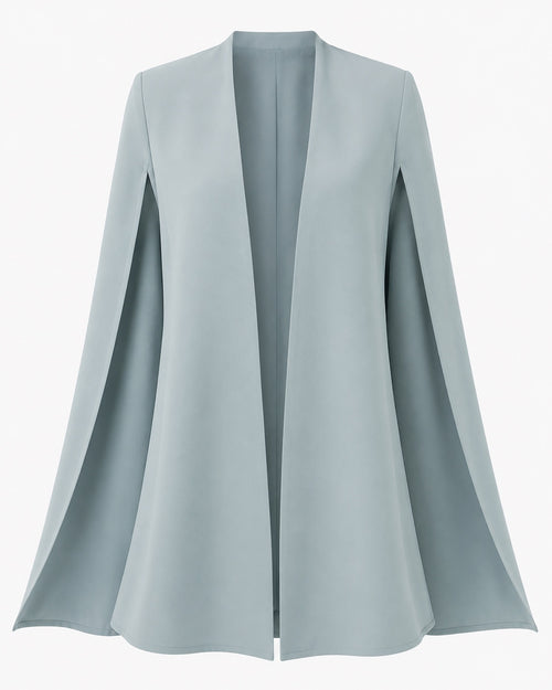 Women’s Aqua Cape Blazer Size Small/4 Open Front Elegant Jacket