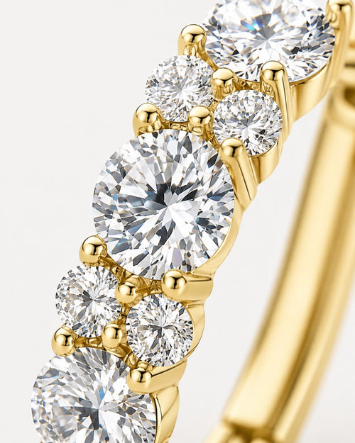 Gold Vermeil-Look 5A CZ Huggie Hoop Earrings