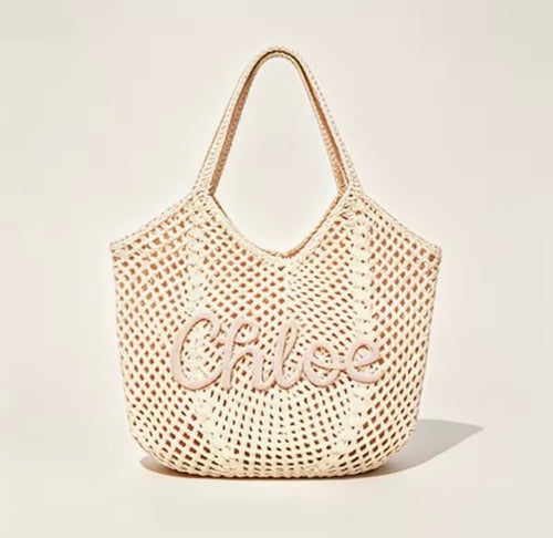 Chloe Crochet Woven Mesh Tote Bag Boho Beach Shoulder Bag