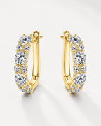 Gold Vermeil-Look 5A CZ Huggie Hoop Earrings