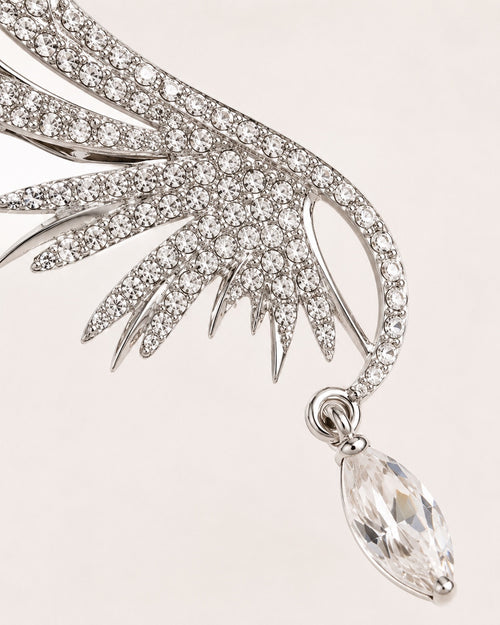 Crystal Angel Wing Ear Cuff Statement Earrings
