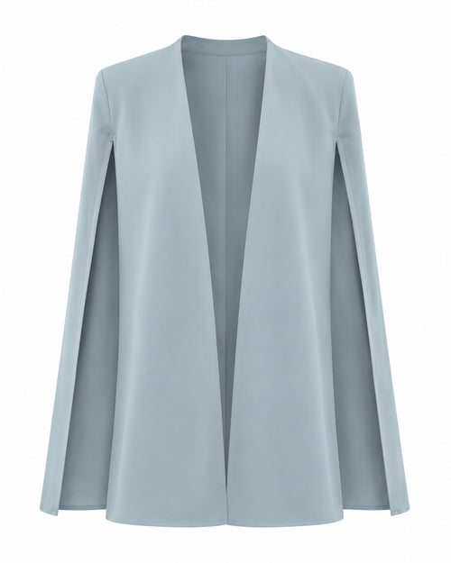 Women’s Aqua Cape Blazer Size Small/4 Open Front Elegant Jacket