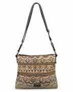 Sakroots Artist Circle Basic Crossbody Bag One World Elephant Print Coated