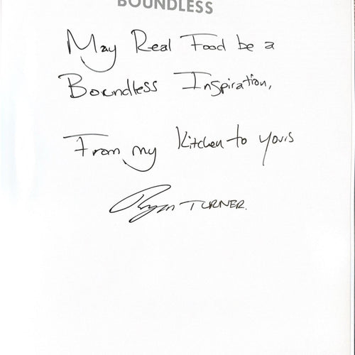 Boundless Cookbook by Ryan Turner Signed Autographed! Sola Sweetener Founder - Sable & Red