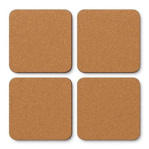 CHANEL Glitter Logo Coasters in Neutral Nude Tones - Set of 4 Glossy Coasters - Sable & Red
