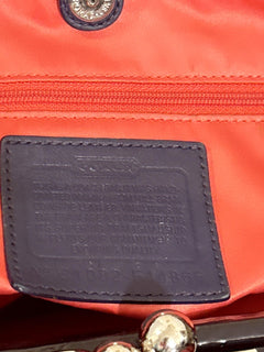Coach Laura Leather Spectator Carryall Tote Ivory & Navy F14866 VINTAGE - Sable & Red