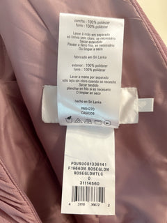 David's Bridal F19660M Rose Gold Metallic Lace Inset Chiffon Maxi Dress Size 0 - Sable & Red