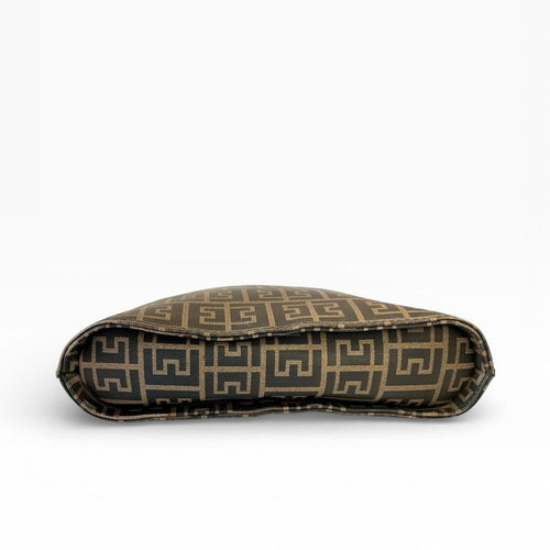 Designer Patterned Brown & Black Shoulder Bag - Sable & Red