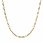 Ellie Vail Camden CZ Tennis Choker Necklace Gold Tone 16–20” - Sable & Red