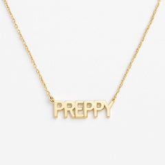 Gold PREPPY Minimalist Necklace - Adjustable Dainty Layering Jewelry for Women - Sable & Red