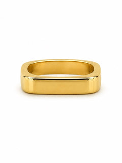 Gold Tone Engraved Band Ring Size 7 • God is Greater Than the Highs and Lows - Sable & Red