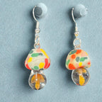 Mushroom Earrings - Sable & Red