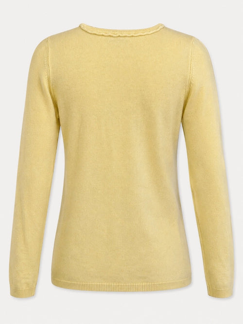 New York & Company Yellow V-Neck Sweater Acrylic Knit Top - Sable & Red