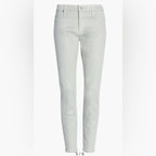 NORDSTROM AG Farrah Skinny Ankle Jeans Luminous Fade to Grey SZ 24 High-Rise NWT - Sable & Red