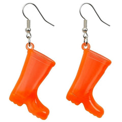 Rain Boot Earrings in Hot Pink - Sable & Red