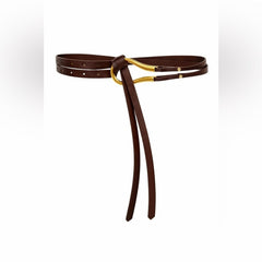 REVOLVE Loop Belt in Brown NEW - Sable & Red