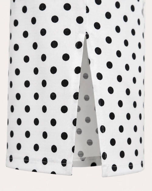 Sable & Red Polka Dot Backless Bow Midi Dress - Sable & Red