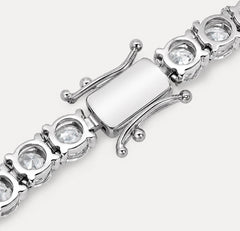 Sable & Red Round-Cut Crystal Classic Tennis Bracelet - Sable & Red