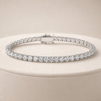 Sable & Red Round-Cut Crystal Classic Tennis Bracelet - Sable & Red
