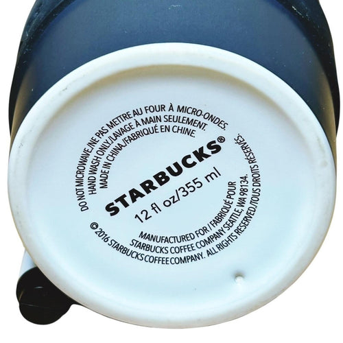 Starbucks Ceramic Coffee Cup Mug LIMITED EDITION Graffiti 4pc Bundle 2016 Black - Sable & Red