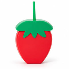 Strawberry Light Up LED Tumbler with Straw 16.2 oz - Sable & Red