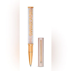 Swarovski Crystal Pen Black Ink Ballpoint Sparkling REAL Authentic Crystals - Sable & Red