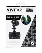 Vivitar HD Dash Cam New Unopened in Box with Suction Cup Mount - Sable & Red