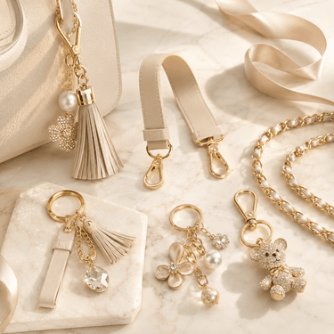 BAG CHARMS, KEYCHAINS & STRAPS - Sable & Red