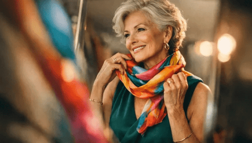 SCARVES, WRAPS & KIMONOS - Sable & Red