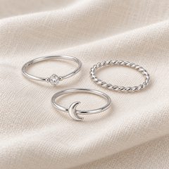 Random Silver Rings Mystery Boho Minimalist Jewelry • 3, 5, or 10 set