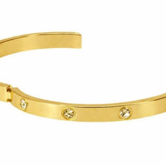 18k Yellow Gold Love Bangle Bracelet with Diamonds - Sable & Red