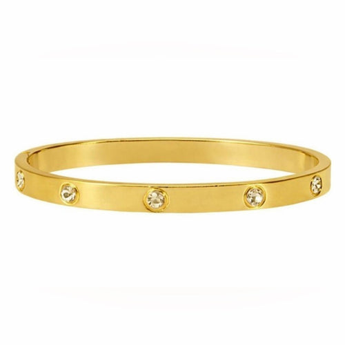 18k Yellow Gold Love Bangle Bracelet with Diamonds - Sable & Red