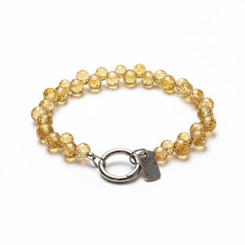Beaded Cell Phone Charm Lanyard Wrist Strap Bracelet Gold