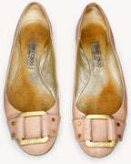 Jimmy Choo Women’s Blush Pink Leather Ballet Flats Size 36 / 6