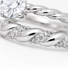2.4 CTW Cubic Zirconia Solitaire Bridal Ring Set - Sable & Red
