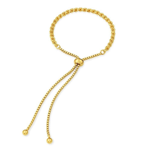 18k Gold Bangle Tassel Bracelet