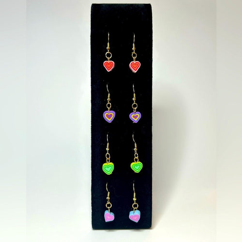 Colorful Heart Earrings