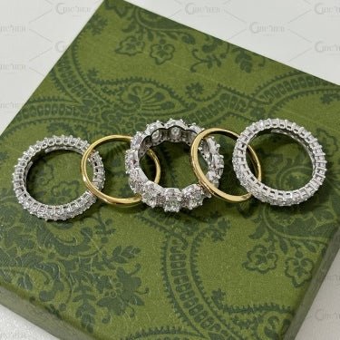 8.75 CTW White Sapphire Cushion Cut Stacking 5-piece Ring Set - Sable & Red